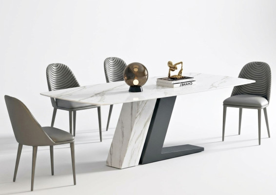 Tavolo in marmo per persone facoltose tavoli soggiorno Italia lusso designer acciaio inossidabile nuovo