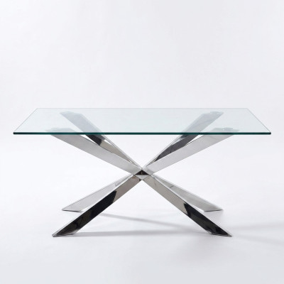 Design del tavolo di lusso per la sala da pranzo 180x90cm Tavoli da pranzo in vetro Design Mobili Nuovi