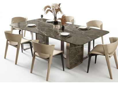 Tavolo da pranzo Sala da pranzo Moderno Tavoli da cucina in acciaio inossidabile Tavolo di design in metallo Soggiorno