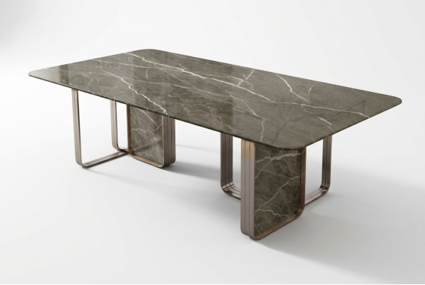 Designer imbottiti Tavoli di lusso 240x100 Tavoli da pranzo in marmo Tavolo da pranzo Sala da pranzo