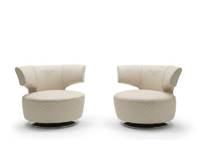 Poltrona Design Divano Sofa Sedile Pelle Lounge Club Imbottito Lusso Orecchie