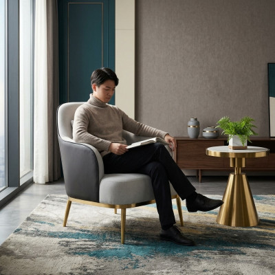 Divano a 1 posto Relax Lounge Club Poltrona design in pelle di lusso.