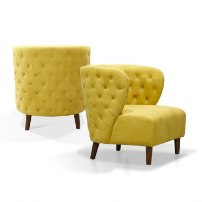 Gialla poltrona Chesterfield xl in tessuto per divani creativi di mobili Chesterfield in tessutomo.