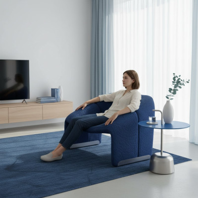 Design lusso sedia poltrona divano 1 posto TV salotto chaise sofa.
