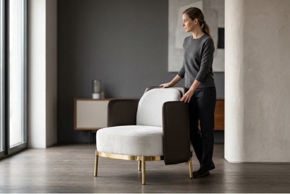 Divano Relax Lounge Club Poltrona Design in Pelle di Lusso TV