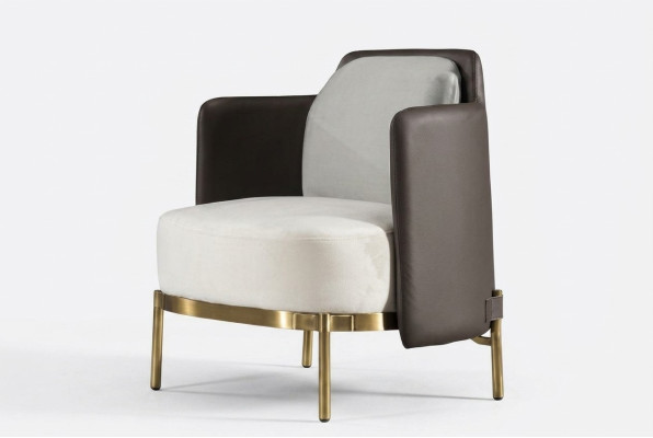Divano Relax Lounge Club Poltrona Design in Pelle di Lusso TV