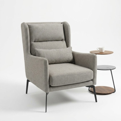 Poltrona Sedia Imbottitura TV pelle Tessuto Legno Design Lounge Club Relax