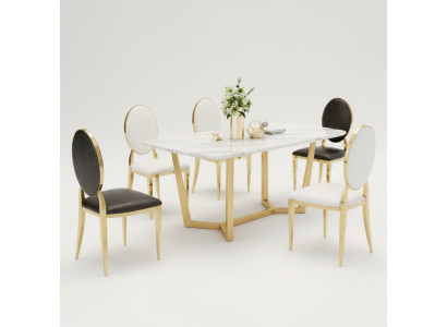 Tavolo da pranzo moderno in marmo per cucina soggiorno sala da pranzo.