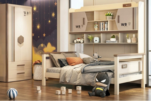 Camera per bambini 2 pezzi Set Letto a castello Armadio Lucido Camera da letto per ragazzi Mobili Nuovi