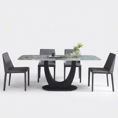Sala da pranzo Tavolo da pranzo Moderno in acciaio inossidabile Soggiorno Cucina Tavoli Design Tavolo Metallo