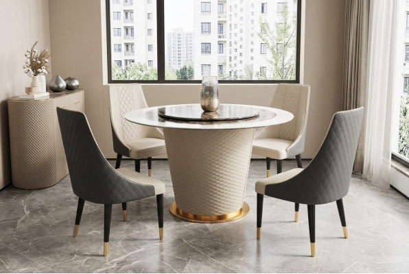 Tavolo da pranzo in marmo Moderno tavolo da pranzo Soggiorno Cucina Tavoli Design Tavolo Rotondo Nuovo