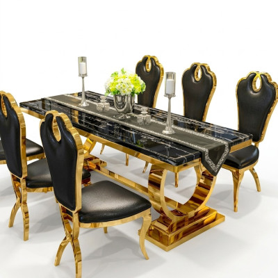 Tavolo da pranzo in acciaio inox cucina moderna design tavolo metallico