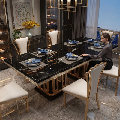 Lusso Moderno stile in marmo Tavolo Mobili Tavolo Tavoli Design Sala da pranzo Cucina