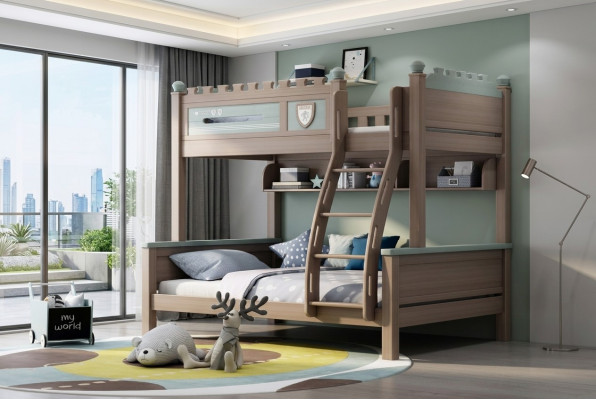 Letto a castello, letto a soppalco, letto per bambini, letti a castello in legno di pino, camera da letto per bambini nuova.