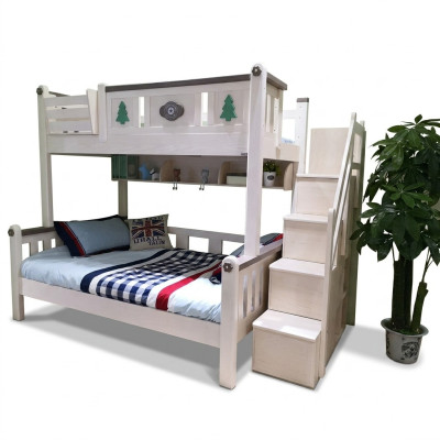 Moderno letto a castello per bambini ragazzo ragazza scala armadio alto letto in legno