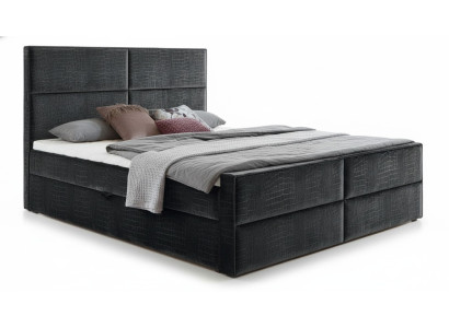 Letto boxspring in pelle 200x200cm Letto matrimoniale da hotel Moderno e di lusso Nuovo.