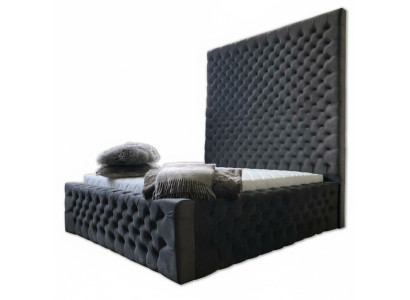 Designer Letto Chesterfield moderno in stile di lusso moderno con alto pannello della testiera.