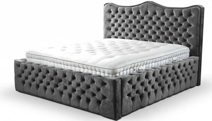 Design di lusso Camera da letto matrimoniale boxspring completa con letto imbottito