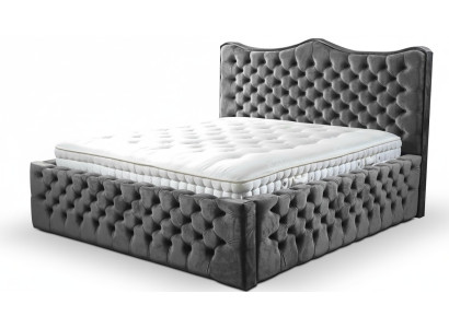Design di lusso Camera da letto matrimoniale boxspring completa con letto imbottito