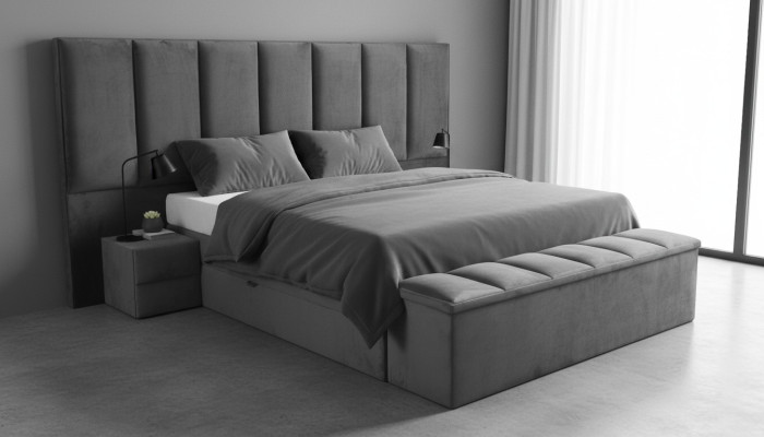 Boxspring Hotel Materasso Camera da letto Tessuto Design Letto Letti matrimoniali