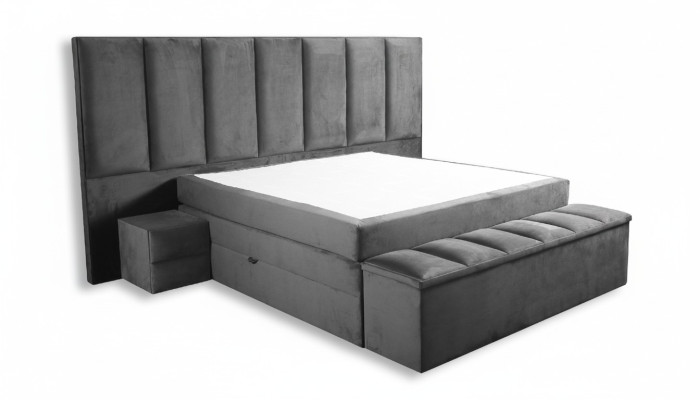 Boxspring Hotel Materasso Camera da letto Tessuto Design Letto Letti matrimoniali