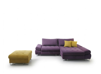 Elegante divano d'angolo in tessuto L-Form per il salotto, sofisticato design moderno.