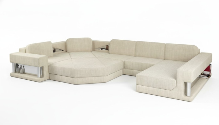 Divano a forma di U Design Divano in tessuto moderno Nuovi divani da salotto Sofà angolare