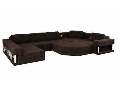 Divano a L design con funzione letto in tessuto divano letto in pelle e stoffa nuovo