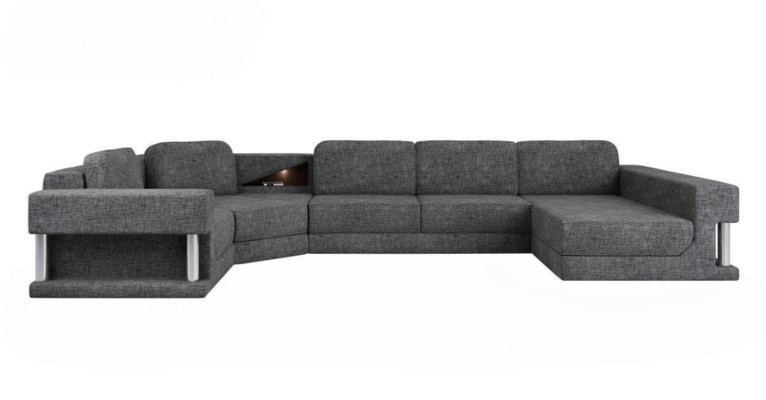 Divano ad angolo a forma di U con funzione letto, divano letto nuovo, divano multiuso con funzione letto.