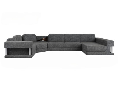 Divano ad angolo a forma di U con funzione letto, divano letto nuovo, divano multiuso con funzione letto.