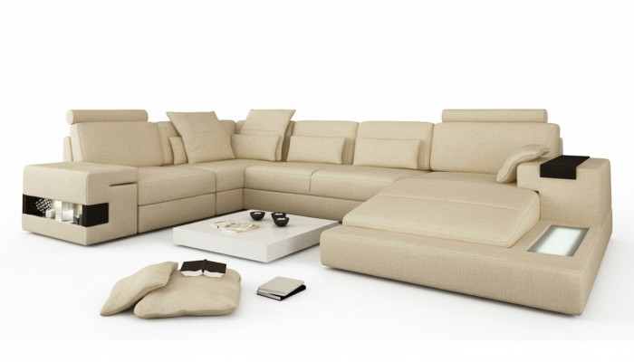 Divano ad angolo Couch imbottito Novità Divano a forma di U Salotto Divano Living Elementi d'arredo Nuovi