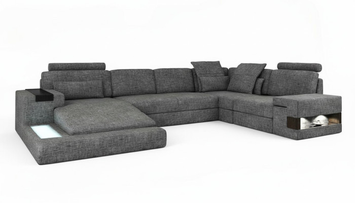 Divano ad angolo a forma di U Design Moderno Divano Divano in tessuto Divano Divano Soggiorno Nuovo