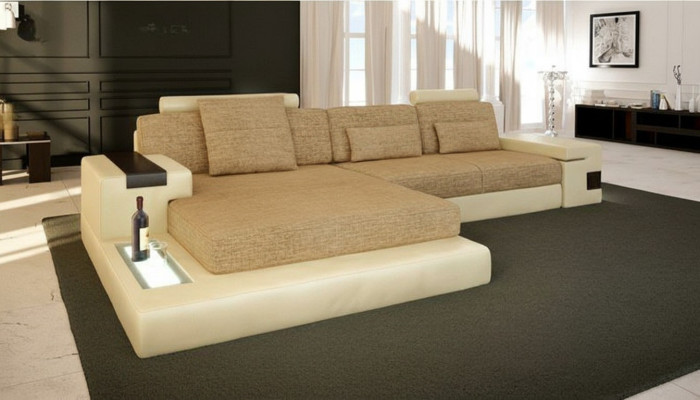 Divano a forma di L Design in tessuto moderno Imbottitura Nuovo divano ad angolo per soggiorno