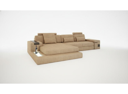 Design Moderno Divano Tessuto Marrone Divano ad Angolo a L Forma Divano Angolare Salotto Angolo Nuovo