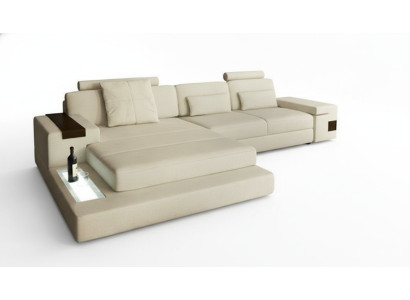 Divano design imbottito in tessuto pelle angolare divano angolare a L.
