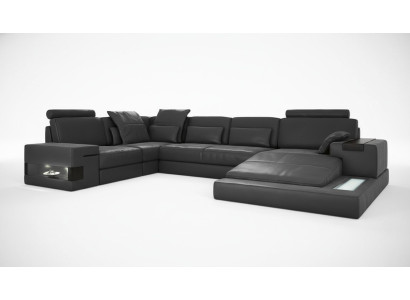 Divano angolare a forma di U Design divano imbottito Tessuto nuovo Sezionale con letto in tessuto
