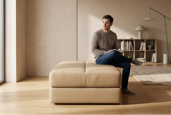 Ottomana poggiapiedi Pouf da seduta Pouf da seduta Sgabello design Sgabello Imbottito Panca da soggiorno Poggiapiedi