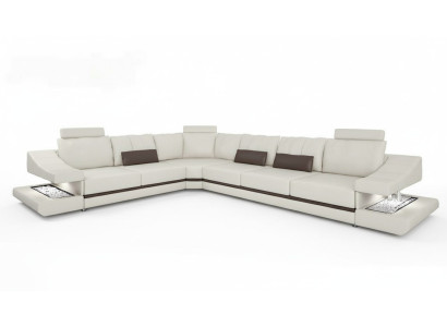 Divani Design Divano ad angolo Forma a L Mobili Letto Funzioni Tessuto Pelle Divano letto Divani