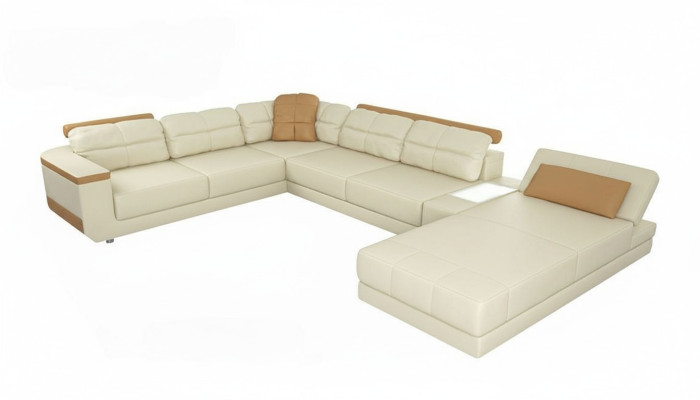 Designer in pelle Tessuto seduta Moderno divano ad angolo a forma di U Design del soggiorno Divano Imbottito
