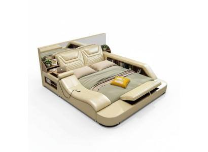 Letto multifunzione, mensola, armadio, USB, doppio letto, stazione di ricarica 180x200