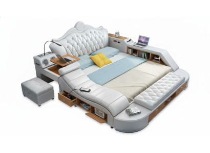 Chesterfield Letto Matrimoniale di Design di Lusso 180x200 Multifunzione