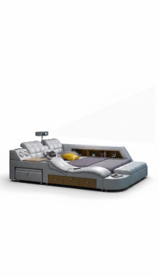 Letto multifunzione con TV, proiettore USB a LED, funzione di massaggio, lusso per hotel