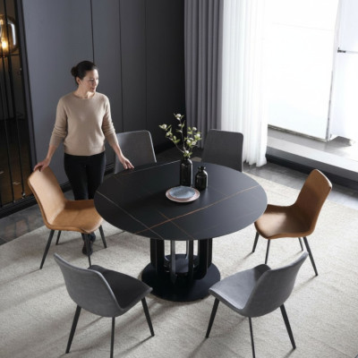 Tavoli di lusso Tavolo rotondo Design rotondo Mobili in acciaio inossidabile Sala da pranzo Tavoli da pranzo Nuovi  Tavoli di lusso Tavolo rotondo Design rotondo Mobili in acciaio inossidabile Sala da pranzo Tavoli da pranzo Nuovi