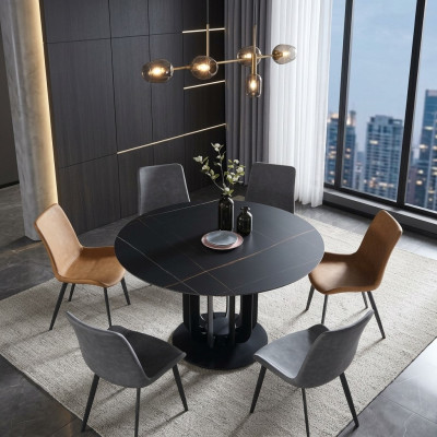 Tavoli di lusso Tavolo rotondo Design rotondo Mobili in acciaio inossidabile Sala da pranzo Tavoli da pranzo Nuovi  Tavoli di lusso Tavolo rotondo Design rotondo Mobili in acciaio inossidabile Sala da pranzo Tavoli da pranzo Nuovi