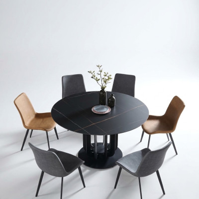 Tavoli di lusso Tavolo rotondo Design rotondo Mobili in acciaio inossidabile Sala da pranzo Tavoli da pranzo Nuovi  Tavoli di lusso Tavolo rotondo Design rotondo Mobili in acciaio inossidabile Sala da pranzo Tavoli da pranzo Nuovi