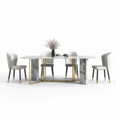 Lusso moderno stile marmo tavolo mobili tavolo sala da pranzo design cucina.