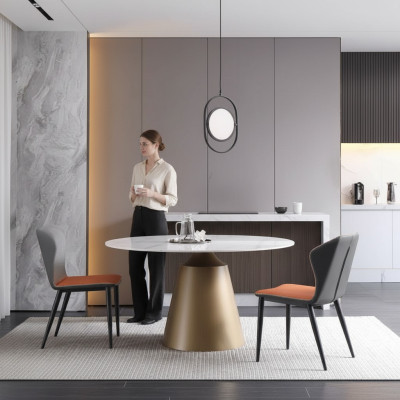 Tavoli di lusso Tavolo da pranzo Mobili Colonna in marmo Tavoli da pranzo Stile metallico in acciaio inossidabile  Tavoli di lusso Tavolo da pranzo Mobili Colonna in marmo Tavoli da pranzo Stile metallico in acciaio inossidabile