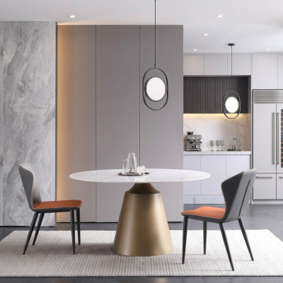 Tavoli di lusso Tavolo da pranzo Mobili Colonna in marmo Tavoli da pranzo Stile metallico in acciaio inossidabile  Tavoli di lusso Tavolo da pranzo Mobili Colonna in marmo Tavoli da pranzo Stile metallico in acciaio inossidabile
