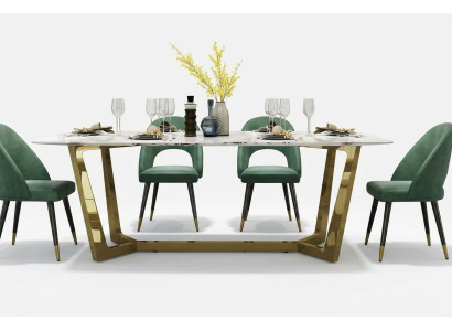 Acciaio inossidabile Tavolo Tavoli di lusso Mobili da sala da pranzo moderni Tavoli da pranzo 140x80cm Metallo