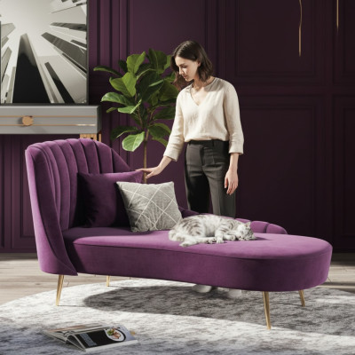 Chaise lounge lettino mobili di lusso imbottiti divano relax chaiselounge